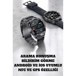 Mey İthalat® Akıllı Saat Arama Cevaplayan Titreşim Özelliğiyle Bildirim Görebilen