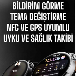 Mey İthalat® Akıllı Saat Bildirim Görme Amoled Ekran GPS Uyumlu Sesli Görüşme