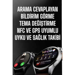 Mey İthalat® Akıllı Saat Bildirim Görme Amoled Ekran GPS Uyumlu Sesli Görüşme