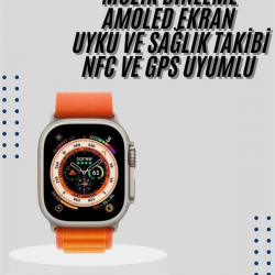 Mey İthalat® Akıllı Saat Bleutooth Bağlantılı Akıllı Saat Amoled Ekran 49 MM