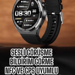 Mey İthalat® Akıllı Saat Bluetooth Bağlantılı Amoled Ekran Uyku ve Sağlık Takibi