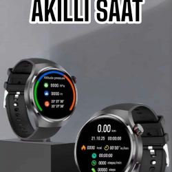 Mey İthalat® Akıllı Saat Bluetooth Bağlantılı Amoled Ekran Uyku ve Sağlık Takibi