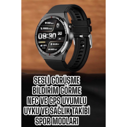 Mey İthalat® Akıllı Saat Bluetooth Bağlantılı Amoled Ekran Uyku ve Sağlık Takibi