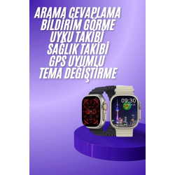 Mey İthalat® Akıllı Saat Bluetooth Bağlantılı Uyku ve Sağlık Takibi