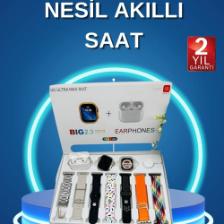 Mey İthalat® Akıllı Saat Bluetooth Kulaklık Adımsayar Sağlık Takibi Çağrı Cevaplama