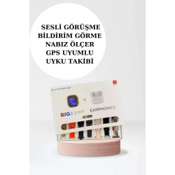 Mey İthalat® Akıllı Saat Bluetooth Kulaklık Adımsayar Sağlık Takibi Çağrı Cevaplama