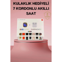 Mey İthalat® Akıllı Saat Bluetooth Kulaklık Hediyeli Bildirim Görme Sesli Görüşme Çoklu Kordon