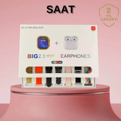Mey İthalat® Akıllı Saat Bluetooth Kulaklık Hediyeli Bildirim Görme Sesli Görüşme Çoklu Kordon