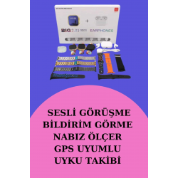 Mey İthalat® Akıllı Saat Bluetooth Kulaklık Hediyeli Bildirim Görme Sesli Görüşme Çoklu Kordon