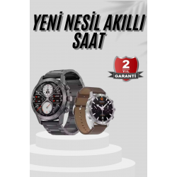 Mey İthalat® Akıllı Saat Çelik Kordon Çağrı Cevaplama Amoled Ekran Titreşimli Uyku ve Sağlık Takibi