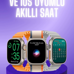 Mey İthalat® Akıllı Saat Çok Fonksiyonlu Unısex Sosyal Medya Girişli Bluetooth Bağlantılı