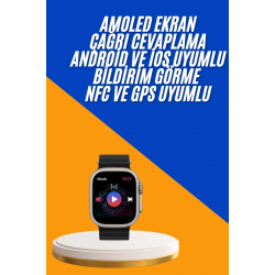 Mey İthalat® Akıllı Saat Çok Fonksiyonlu Unısex Sosyal Medya Girişli Bluetooth Bağlantılı