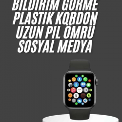 Mey İthalat® Akıllı Saat Çok Fonksiyonlu Uyku Takibi Adımsayar Nabız Ölçer Arama Cevaplayan