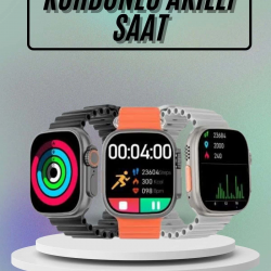 Mey İthalat® Akıllı Saat Çok Fonksiyonlu Uzun Pil Ömürlü Çağrı Cevaplayabilen Kol Saati