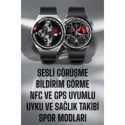 Mey İthalat® Akıllı Saat GPS VE NFC Özelliği Sesli Görüşme Dokunmstik Ekran