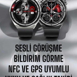 Mey İthalat® Akıllı Saat GPS VE NFC Özelliği Sesli Görüşme Dokunmstik Ekran