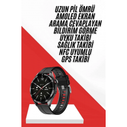 Mey İthalat® Akıllı Saat Ios Ve Android Tüm Telefonlara Uyumlu Çok Fonksiyonlu Amoled Ekran