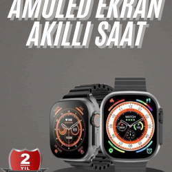 Mey İthalat® Akıllı Saat Kordon Hediyeli Güçlü Batarya Kapasiteli Titreşimli Bildirim Görme Unisex