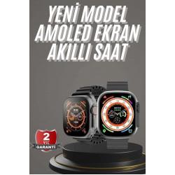 Mey İthalat® Akıllı Saat Kordon Hediyeli Güçlü Batarya Kapasiteli Titreşimli Bildirim Görme Unisex