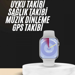 Mey İthalat® Akıllı Saat Kulaklık Hediyeli Uyku ve Sağlık Takibi Yapabilen Uzun Ömürlü