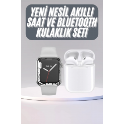Mey İthalat® Akıllı Saat Kulaklık Hediyeli Uyku ve Sağlık Takibi Yapabilen Uzun Ömürlü