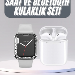 Mey İthalat® Akıllı Saat Kulaklık Hediyeli Uyku ve Sağlık Takibi Yapabilen Uzun Ömürlü