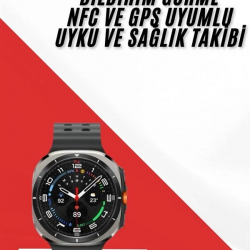 Mey İthalat® Akıllı Saat Müzik Dinleme Nabız Ölçer NFC ve GPS Uyumlu Sesli Asistan