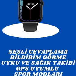 Mey İthalat® Akıllı Saat Nabız Ölçebilen Adımsayar Kalori Hesaplama Tema Değiştirme GPS Uyumlu