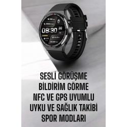 Mey İthalat® Akıllı Saat Nabız Sensörlü Bildirim Görebilen Spor Modları GPS Takibi