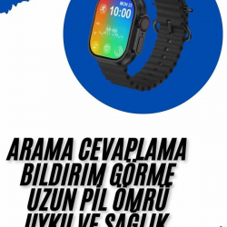 Mey İthalat® Akıllı Saat Sağlık Takibi Kalp Atışı Adımsayar Ultra Yeni Nesil nefes Egzersizi