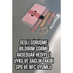 Mey İthalat® Akıllı Saat Sesli Görüşme Bildirim Görme Uyku ve Sağlık Takibi