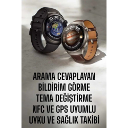 Mey İthalat® Akıllı Saat Sesli Görüşme, NFC Uyumlu, Bildirim Görme ve Uyku ve Sağlık Takibi