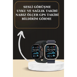 Mey İthalat® Akıllı Saat Sesli Görüşme Titreşimli GPS Bağlantısı Müzik Dinleme Sosyal Medya Bildirimleri