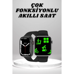 Mey İthalat® Akıllı Saat Tema Değiştirme Uyku ve Sağlık Takibi Sesli Asistan Bildirim Görme