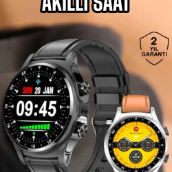 Mey İthalat® Akıllı Saat Titreşimli Pusula Nabız ve Tansiyon Ölçer NFC Uyumlu