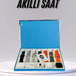 Mey İthalat® Akıllı Saat Unisex Akıllı Saat Çoklu Kordon Seçeneği Çelik Kordon Plastik Kordon