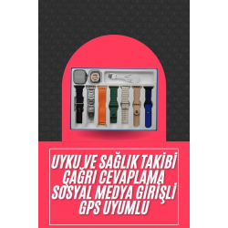 Mey İthalat® Akıllı Saat Unisex Akıllı Saat Çoklu Kordon Seçeneği Çelik Kordon Plastik Kordon