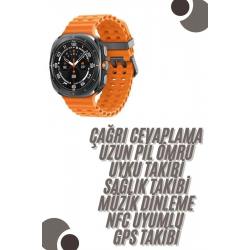 Mey İthalat® Akıllı Saat Unısex Zarif Görünümlü Titanyum Kasa Amoled Ekran Müzik Dinleme