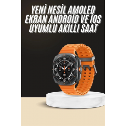 Mey İthalat® Akıllı Saat Unısex Zarif Görünümlü Titanyum Kasa Amoled Ekran Müzik Dinleme