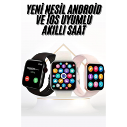 Mey İthalat® Akıllı Saat Uyku ve Sağlık Takibi Arama Cevaplama 44 MM Amoled Ekran