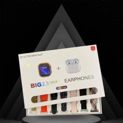 Mey İthalat® Akıllı Saat ve Air Pro Kulaklık 7 Kordonlu Çok Fonksiyonlu İkili Set