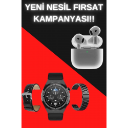 Mey İthalat® Akıllı Saat ve Kulaklık Seti Bildirim Görme Arama Cevaplama ANC Özelliği