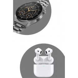 Mey İthalat® Akıllı Saat ve Kulaklık Seti Bildirim Görme Arama Cevaplama ANC Özelliği