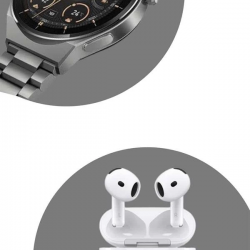 Mey İthalat® Akıllı Saat ve Kulaklık Seti Bildirim Görme Arama Cevaplama ANC Özelliği