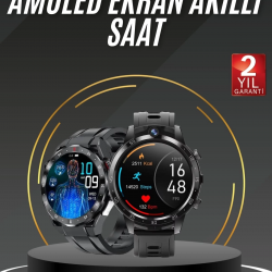 Mey İthalat® Akıllı Saat Yeni Model Sesli Asistan Bildirim Görme Bluetooth Bağlantılı Müzik Dinleme