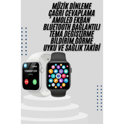 Mey İthalat® Akıllı Saat Yeni Nesil Android ve İOS Uyumlu Titreşim Modlu Alarm Kronometre