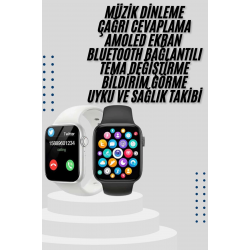 Mey İthalat® Akıllı Saat Yeni Nesil Android ve İOS Uyumlu Titreşim Modlu Alarm Kronometre
