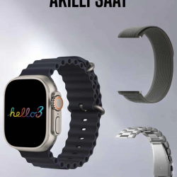 Mey İthalat® Akıllı Saat Yeni Nesil Bluetooth Bağlantılı Uyku Sağlık Takibi GPS Ve NFC Uyumlu