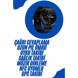 Mey İthalat® Akıllı Saat Yeni Nesil Üç Kordonlu Nabız Ölçer Çağrı Cevaplama