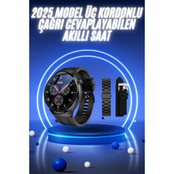 Mey İthalat® Akıllı Saat Yeni Nesil Üç Kordonlu Nabız Ölçer Çağrı Cevaplama